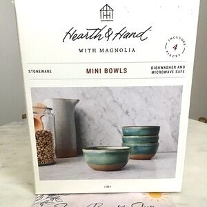 Hearth and Hand With Magnolia Stoneware Mini Bowls Set of Four New In Box NWT
